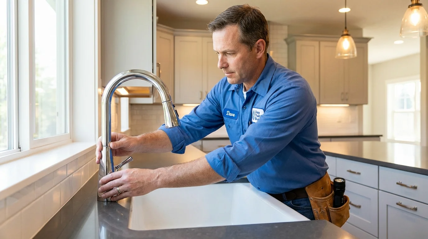 Kitchen faucet installation by Johns Plumbing LLC in Adjuntas