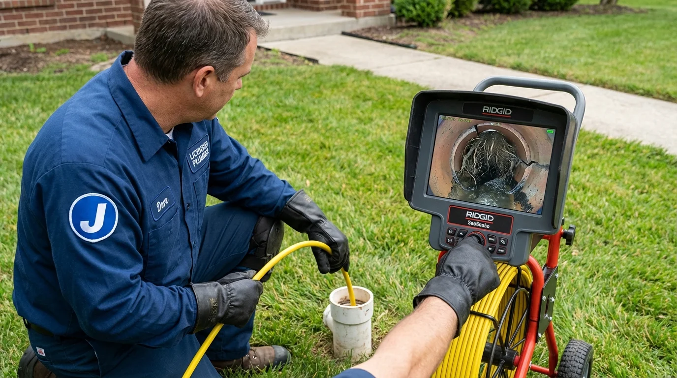 Sewer camera inspection being performed by Johns Plumbing LLC in Adjuntas